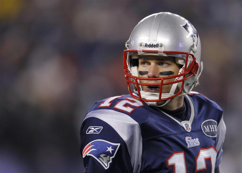 New England Patriots quarterback Tom Brady watches during a play in the third quarter of the NFL AFC Divisional playoff game against the Den