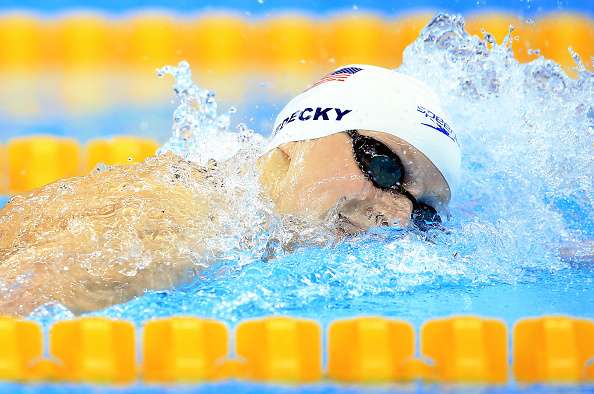 Nine-time world champion Katie Ledecky has broken her own world record