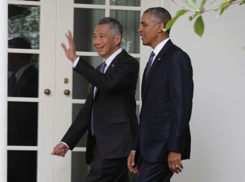 President Barack Obama and Singapore's Prime Minister Lee Hsien Loong walk along the Colonnade toward the Oval Office of the White House in Washington Tuesday Aug. 2 2016. Manuel Balce Ceneta  AP