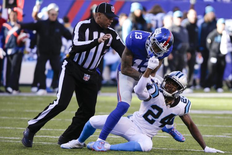 Odell Beckham loses his cool during December's showdown with then Panthers CB Josh Norman