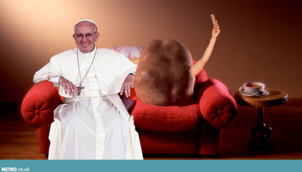 The Pope urges young people not to be couch potatoes