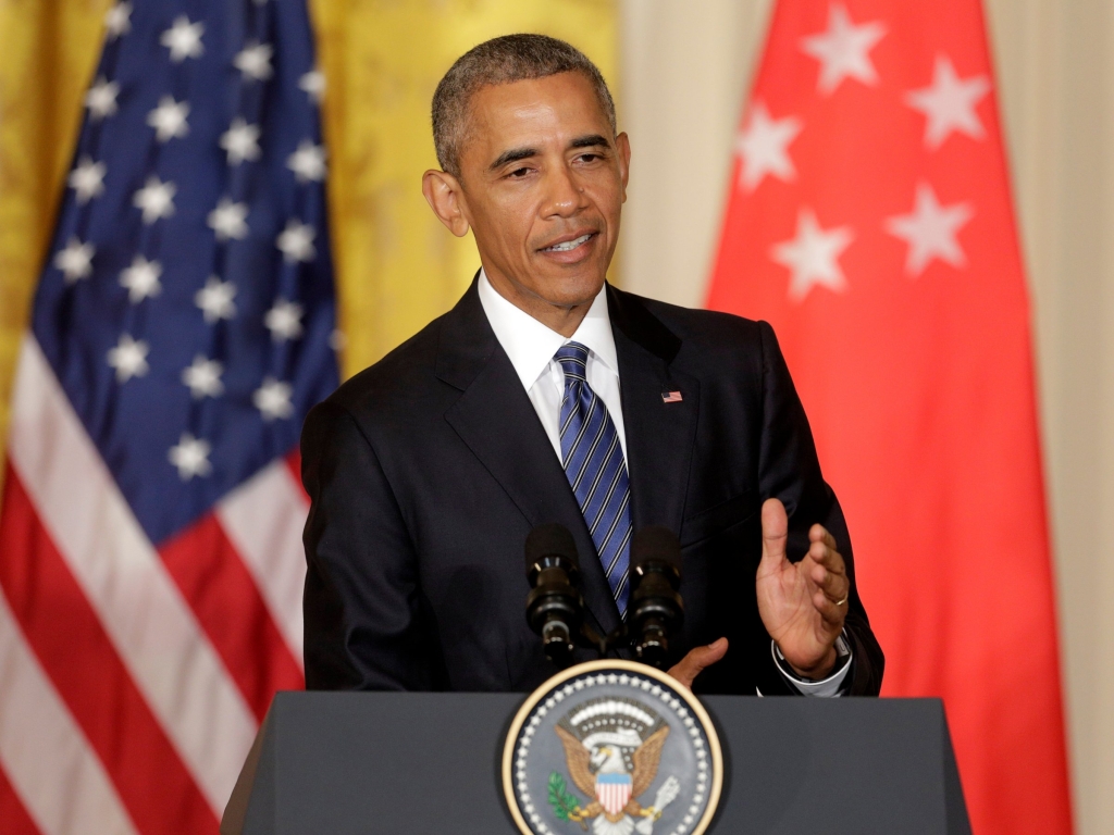 President Barack Obama at a press conference at the White House.   REUTERS  Joshua Roberts