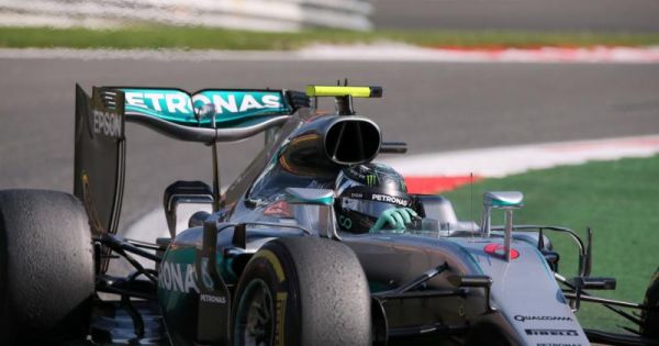 Mercedes driver Nico Rosberg of Germany steers his