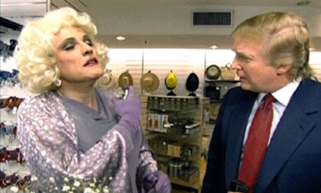 Rudy Giuliani in drag with Donald Trump. Via Inner Circle Club YouTube