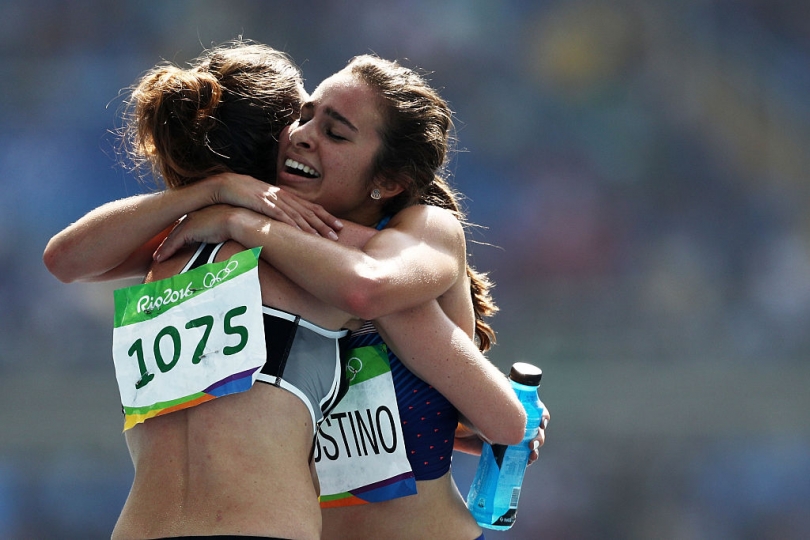 Abbey D'Agostino and Nikki Hamblin