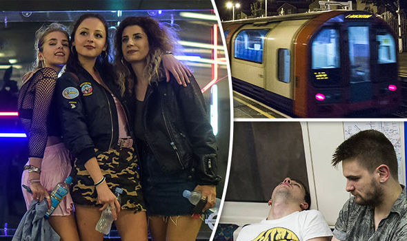 Passengers on the Night Tube