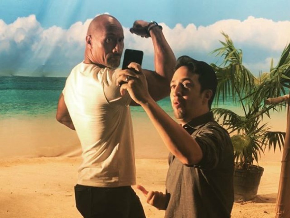 The Rock and Lin Manuel Miranda the newest celebrity BFFs