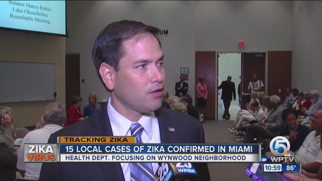 Sen. Marco Rubio said he blames both parties for the Zika cases in Miami Dade County.                      WPTV