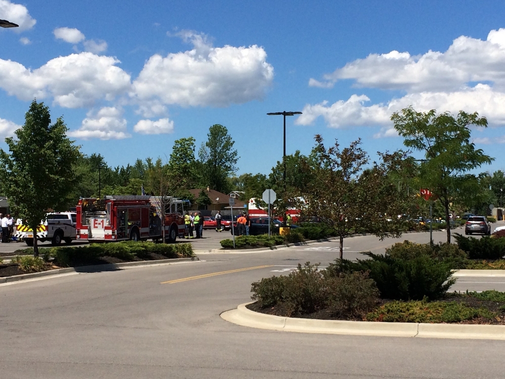 Several fire and police agencies are on the scene of an incident outside the Walmart on Sheridan Drive in Amherst