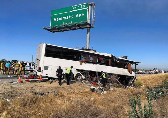 Five Dead in Tour Bus Crash in Merced County: CHP