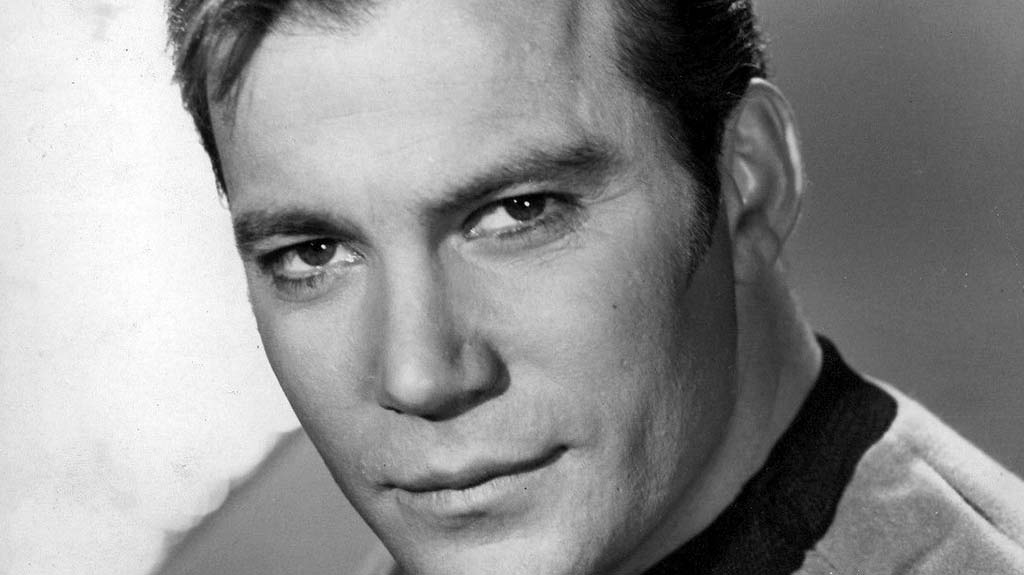 William Shatner as Capt. Kirk on'Star Trek