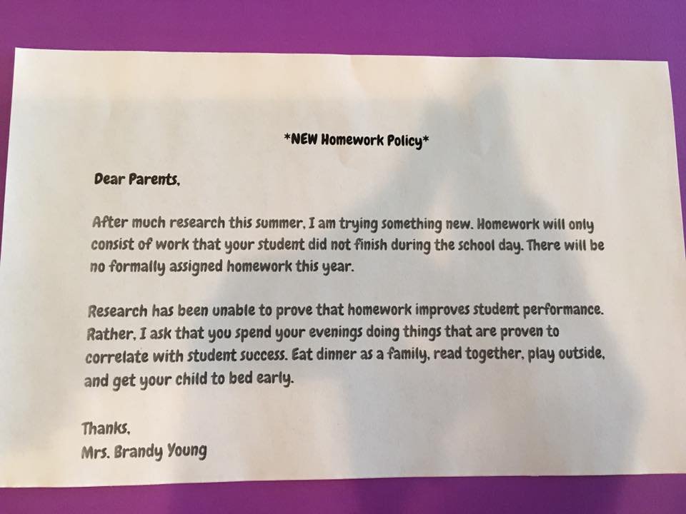 Texas Teacher Creates No Homework Policy — and Parents Are Absolutely Loving It