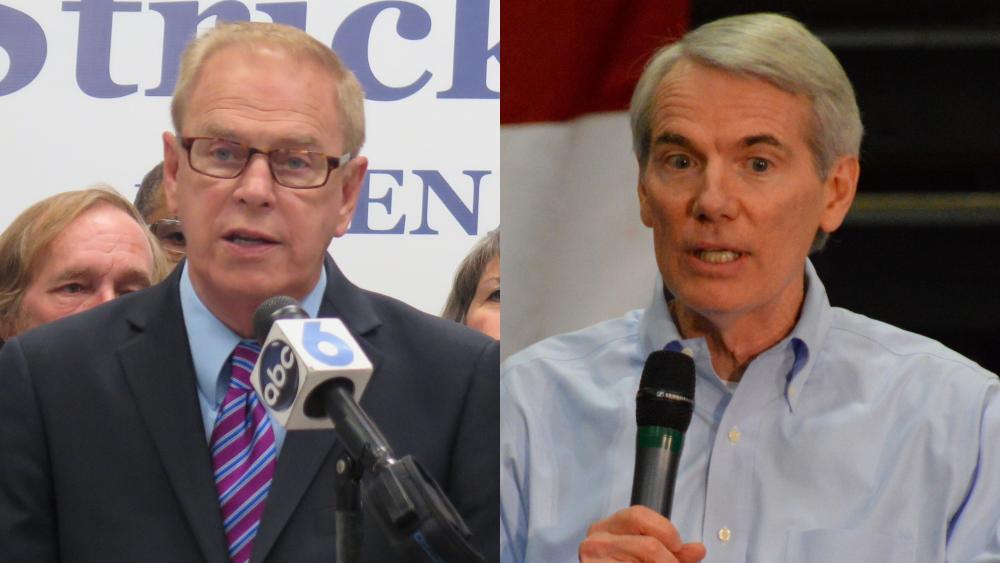 Ted Strickland and Sen. Rob Portman