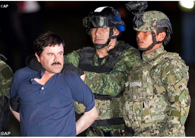 The son of recaptured drug lord Joaquin Guzman was released after being captured by rival gunmen- AP