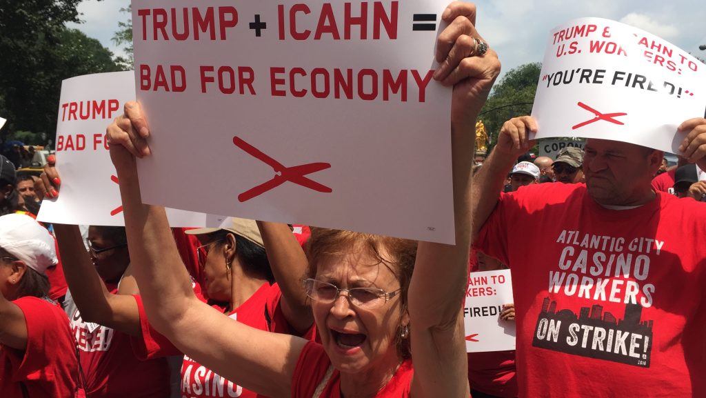 Trump Taj Mahal strike walkout Atlantic City