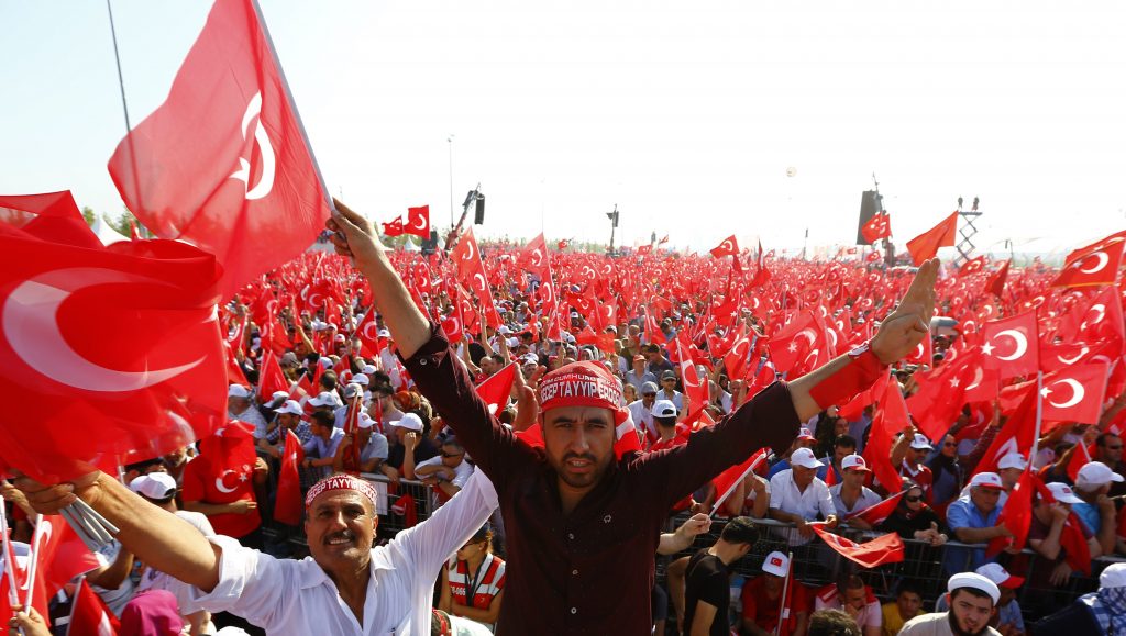 Crowds gather for massive anti-coup rally in Istanbul