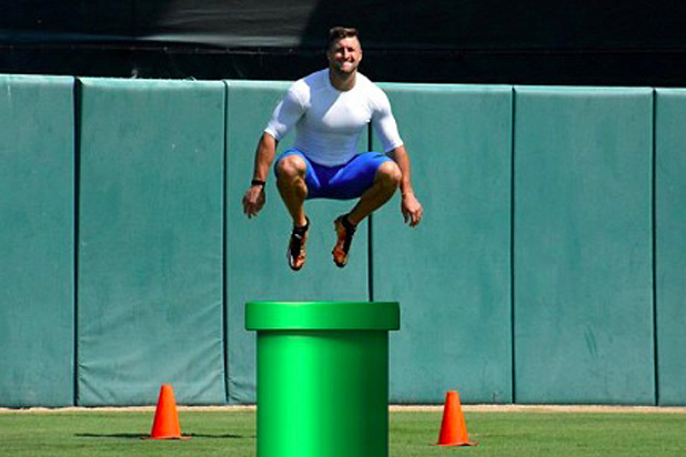 Tim Tebow Jumping