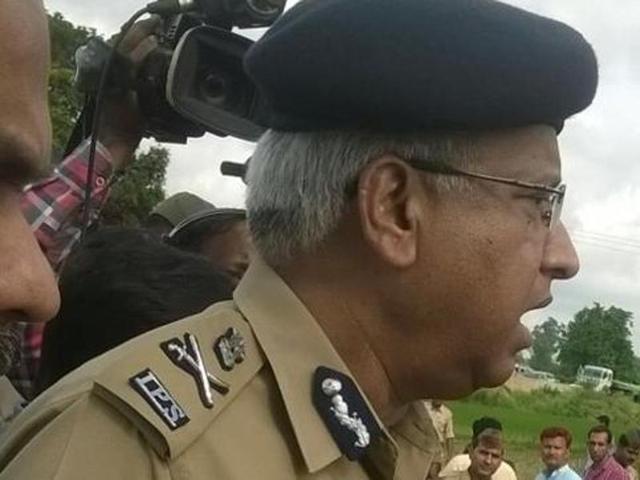 UP director general of police Javeed Ahmad visits scene of crime on Sunday