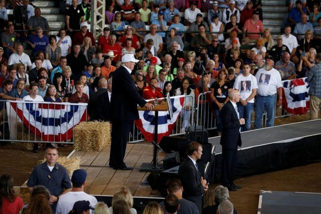 US Republican nominee Donald Trump speaks