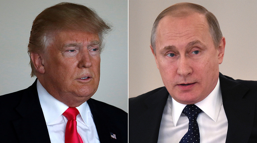 US Republican presidential nominee Donald Trump and Russian President Vladimir Putin