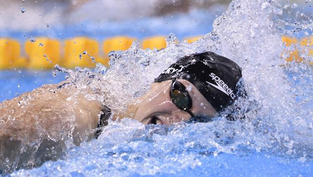 USA's Katie Ledecky competes to win the Women's 200m Freestyle Final