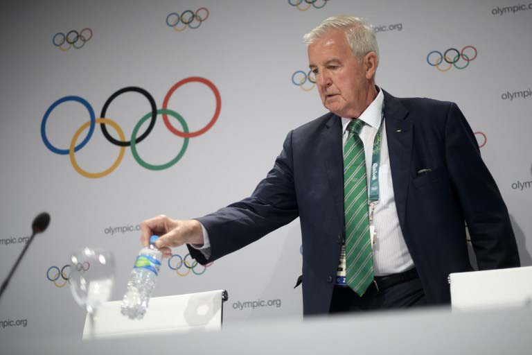 International Olympic Committee executive member and current president of the World Anti Doping Agency Craig Reedie arrives for a press briefing during the 129th International Olympic Committee session in Rio de Janeiro