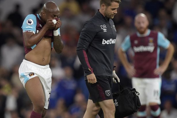 West Ham United via Getty

Andre Ayew was forced off just half an hour into his debut