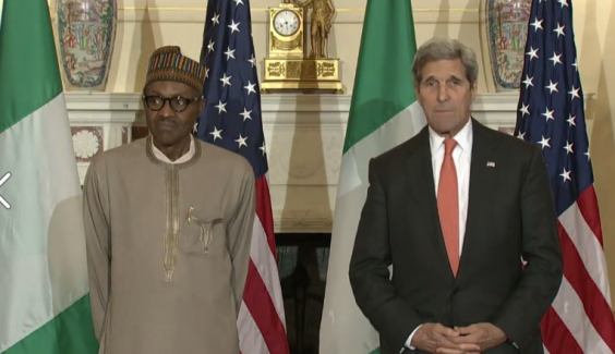 President Muhammadu Buhari holds joint press conference with US Secretary of State John Kerry