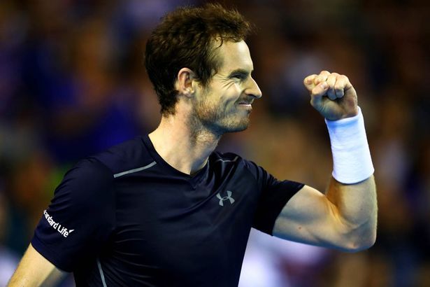 Andy Murray in action in the 2016 Davis Cup against Argentina