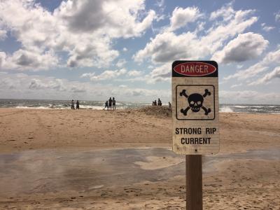 Beaches were closed to swimming due to dangerous rip currents.
    Carissa Katz