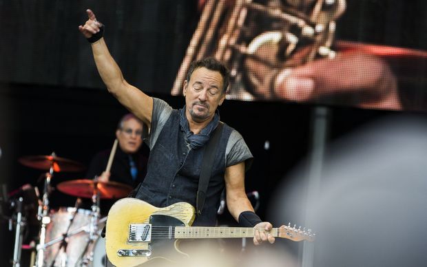 Bruce Springsteen performing with the E Street Band in Norway in August 2016