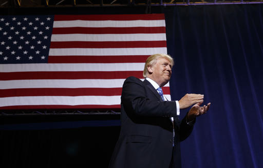 Republican presidential candidate Donald Trump arrives speak at a rally at the Phoenix in Phoenix. Young Hispanics Asian Americans and African Americans are much more likely to trus