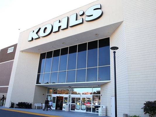 Customers leave a Kohl's store