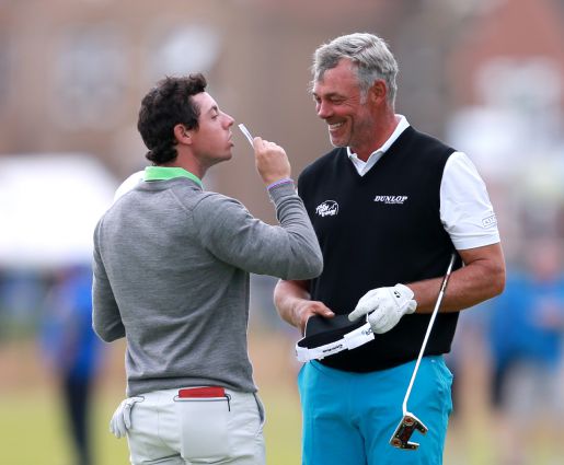 Darren Clarke right is hoping fellow Northern Irishman Rory McIlroy left delivers at the Ryder Cup