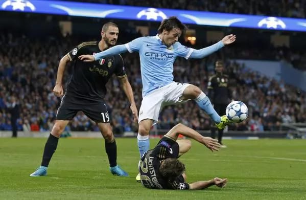 David Silva in action against Juve