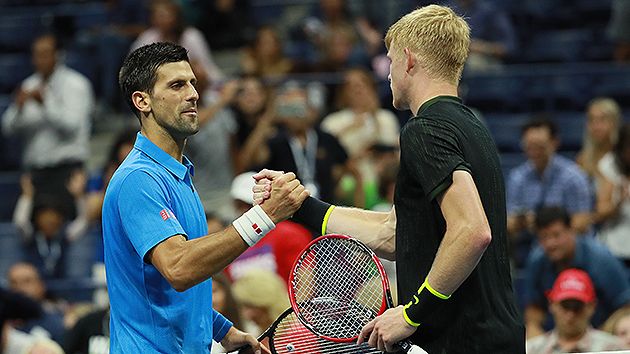 Djokovic beat Edmund in straight sets despite an elbow complaint. Pic Getty