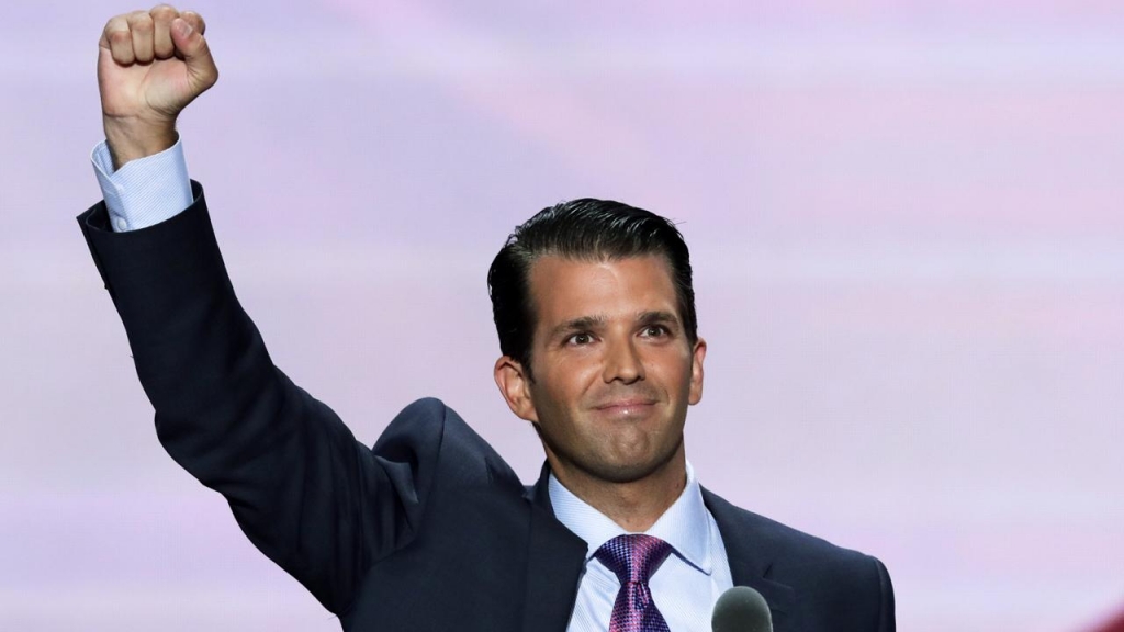 Donald Trump Jr has likened admitting Syrian refugees to the US to eating poisoned Skittles candies