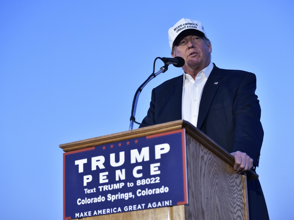 Donald Trump speaks during a rally in Colorado Springs earlier this month.   Mandel Ngan    
  AFP  Getty Images