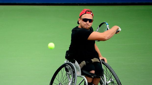 Dylan Alcott of Australia is guaranteed a medal in the men's quad singles in Rio