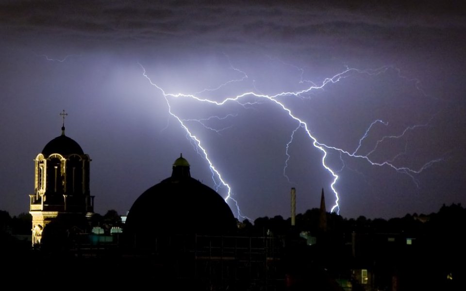 Lightning Strikes Over London Skyline