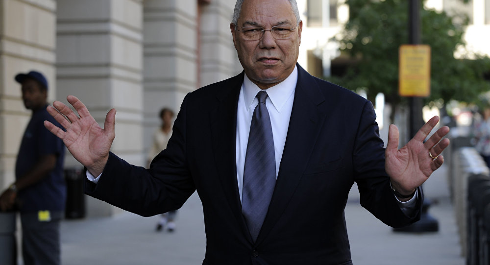 Former Secretary of State Colin Powell is seen in Washington