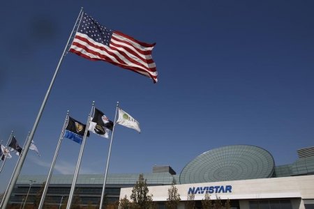 Exterior of Navistar office is seen in Lisle Illinois