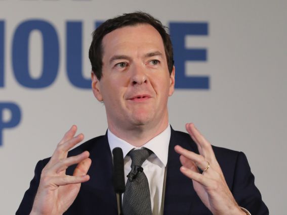 Former chancellor George Osborne makes an announcement about his Northern Powerhouse project