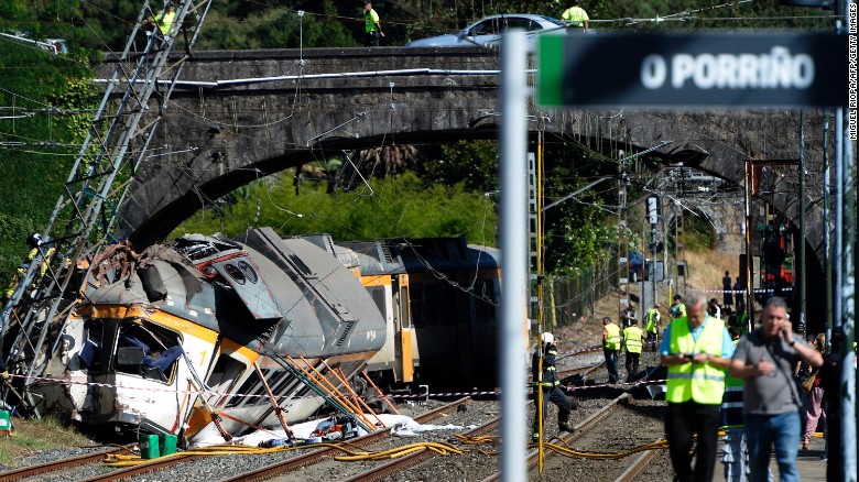 Four killed as Train derails in Spain