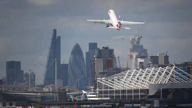 Getty ImagesA British Airways passenger plane takes off from from London City Airport