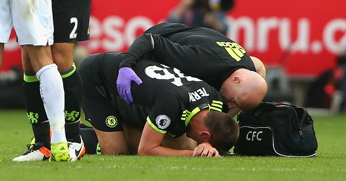 John Terry Defender injured late on at Swansea