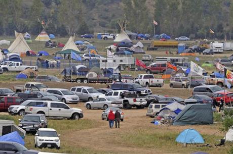 The Sacred Stones Overflow Camp is growing in size and number as more people arrive at the site along North Dakota Highway 1806 and across the Cannonball River from the Standing Rock Sioux Indian Reservation Monday Sept. 5 2016 in Morton County N.D