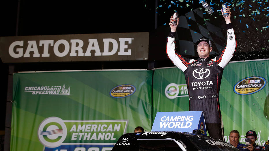 Kyle Busch Toyota win NASCAR Truck Series race at Chicagoland Chase field set