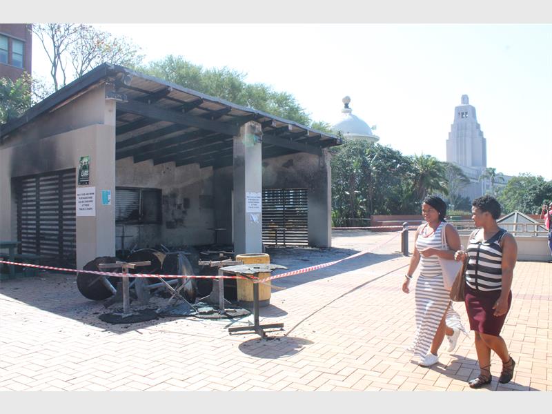 Last week calm was reached after a campus cafeteria was set alight last Monday