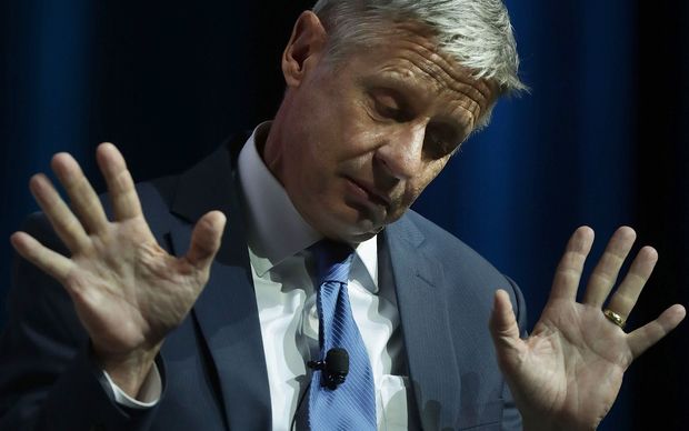 Libertarian presidential candidate Gary Johnson